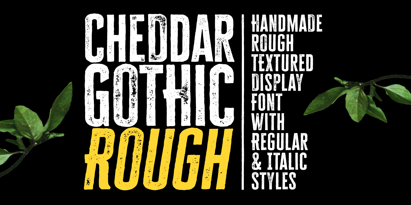 Example font Cheddar Gothic Rough #1